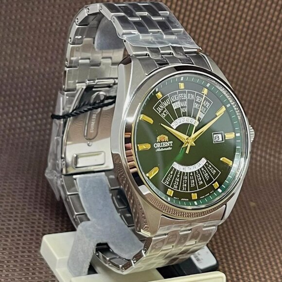 New Orient Multi Calendar Green Analog Steel Men Watch - Picture 2 of 6